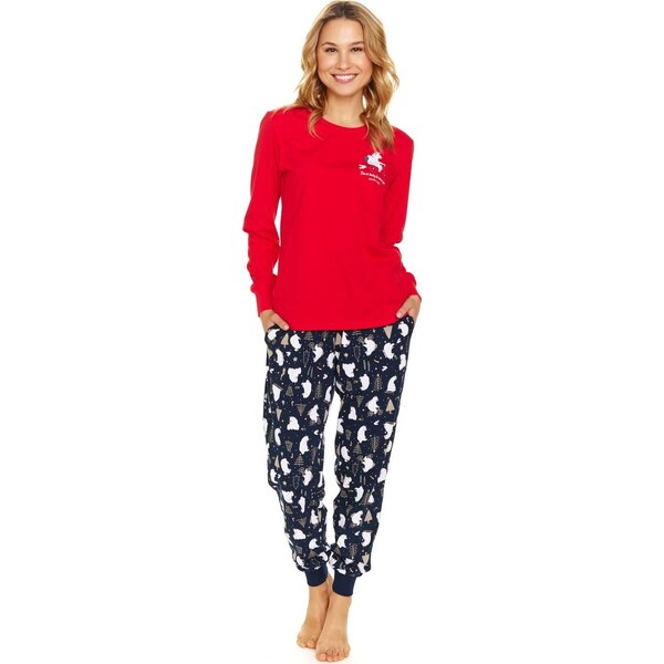 DOCTOR NAP Červeno-modré pyžamo s potlačou ľadových medveďov 57341265