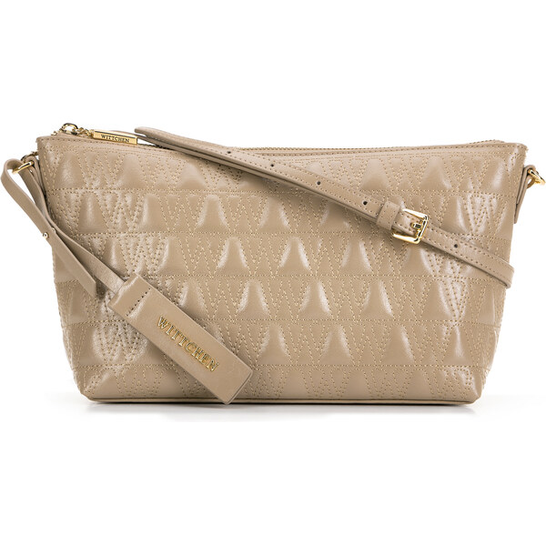Wittchen Damska torebka crossbody ze skóry z przeszyciami beżowa 99-4E 66066110
