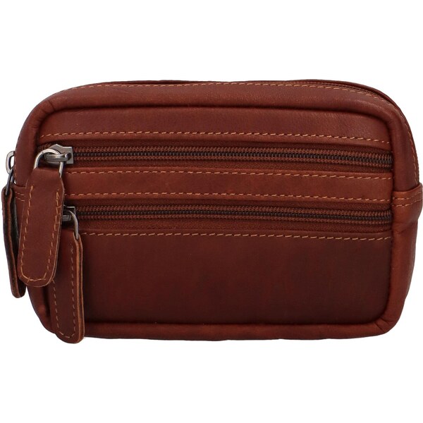 Pánske kožené vrecko na opasok svetlo hnedá - Greenwood Snedio hnedá 65807191