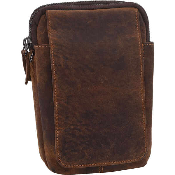 Mercucio Kožené puzdro na opasok tmavohnedé 250887 64507501