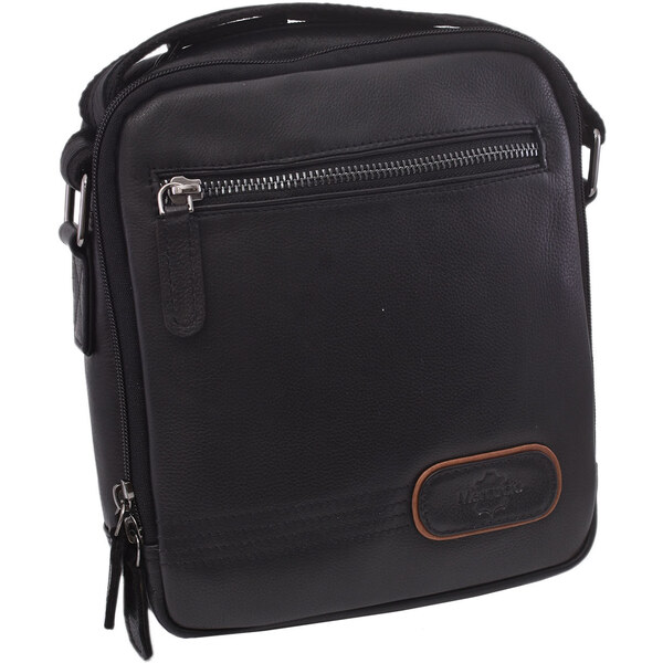 Mercucio Pánske kožené crossbody čierna nappa 250854 64524494
