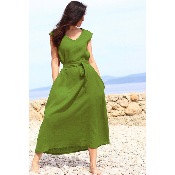 Lotika Linen Obľúbené ľanové maxi šaty 63333974