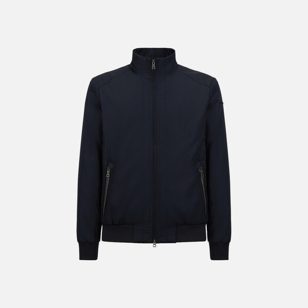 Dark Blue Mens Quilted Jacket Geox Damiano - Mens 57385739