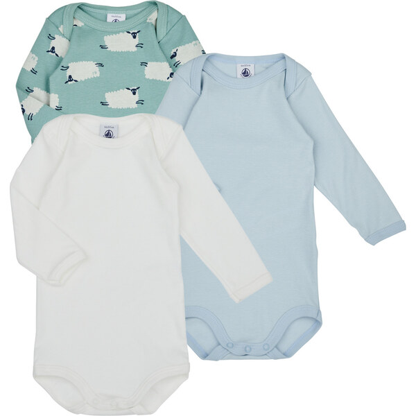 Petit Bateau Pyžamá BODY US ML MOUTON PACK X3 Petit Bateau 57390933