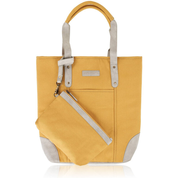 Paolo Peruzzi Shopper taška + kozmetická taštička E-23-YL | žltá E-23 57402375