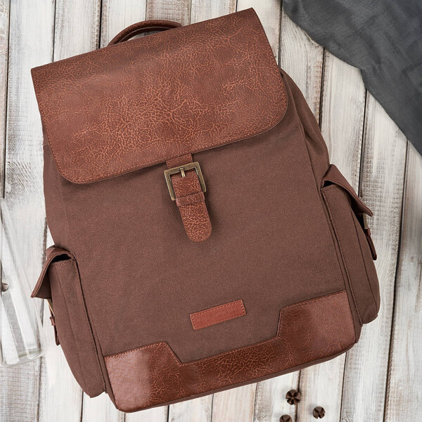 Paolo Peruzzi Pánsky batoh A4 na notebook E-21-BR | hnedá E-21-BR 57402379