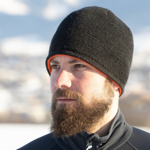 TERMOVEL Čierno-oranžová obojstranná funkčná športová čiapka 57405699