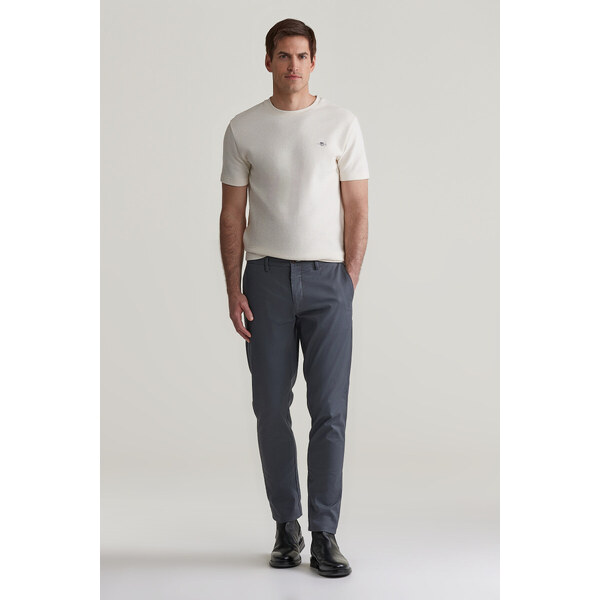 NOHAVICE GANT SLIM CHINOS ANTRACITE 57412720