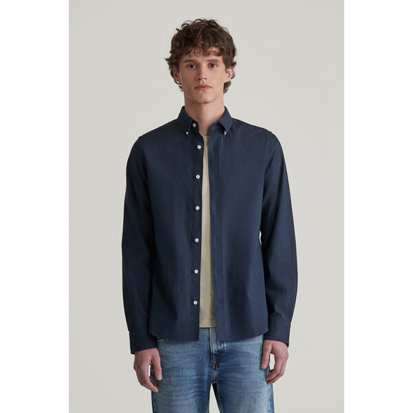 KOŠEĽA GANT SLIM FLANNEL MELANGE SHIRT MARINE 57412729