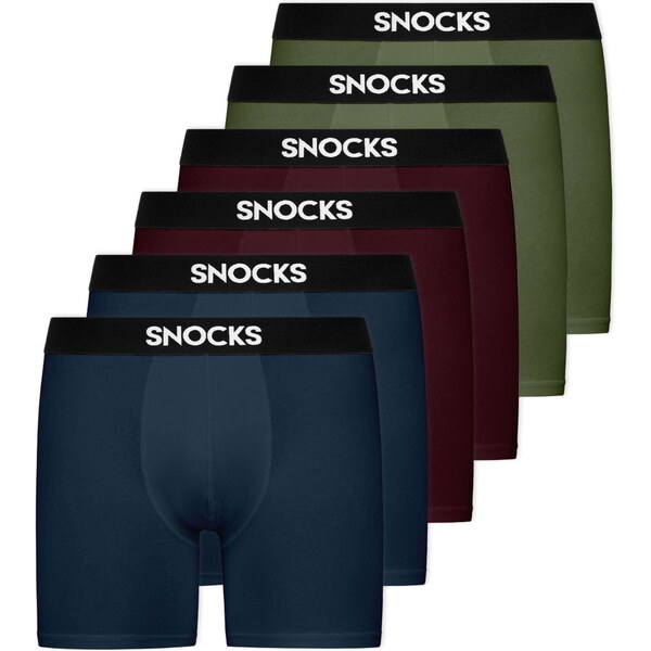 SNOCKS Nohavičky tmavomodrá / olivová / burgundská / čierna / biela 64230106