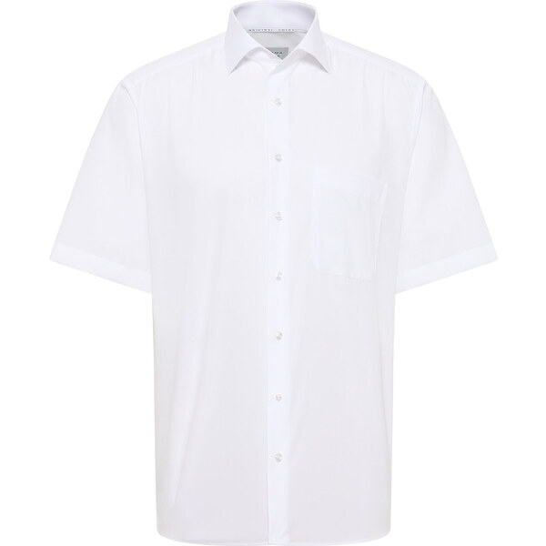 Pánska biela nežehlivá košeľa ETERNA COMFORT Fit s krátkym rukávom zo 59068742