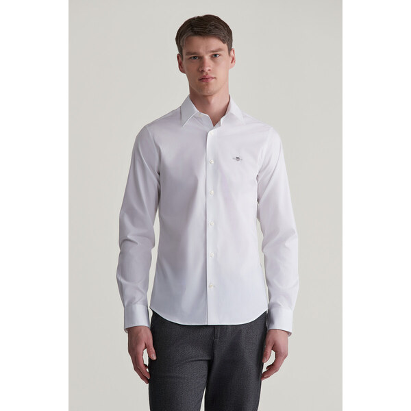 KOŠEĽA GANT SLIM POPLIN STRETCH SHIRT WHITE 57453071