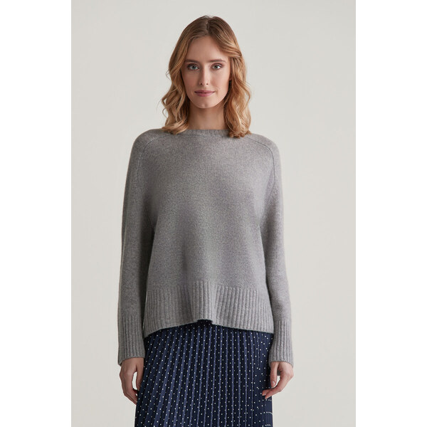 SVETER GANT CASHMERE C-NECK GREY MELANGE 57453088