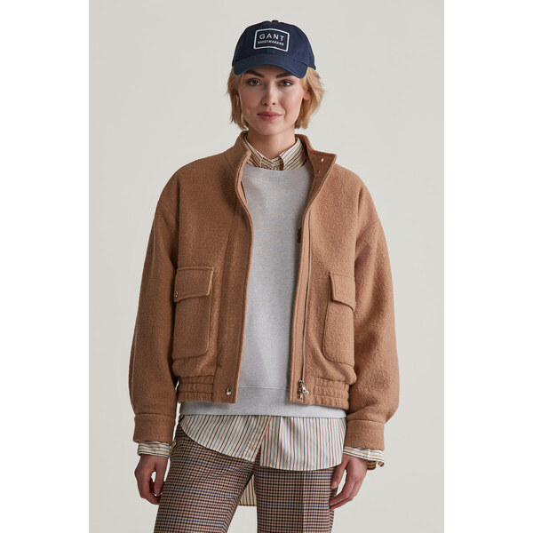 BUNDA GANT WOOL HARRINGTON JACKET WARM KHAKI 57453080