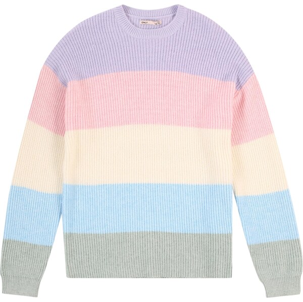 ONLY GIRLS Sveter KONSANDY svetlomodrá / pastelovo zelená / 58423116