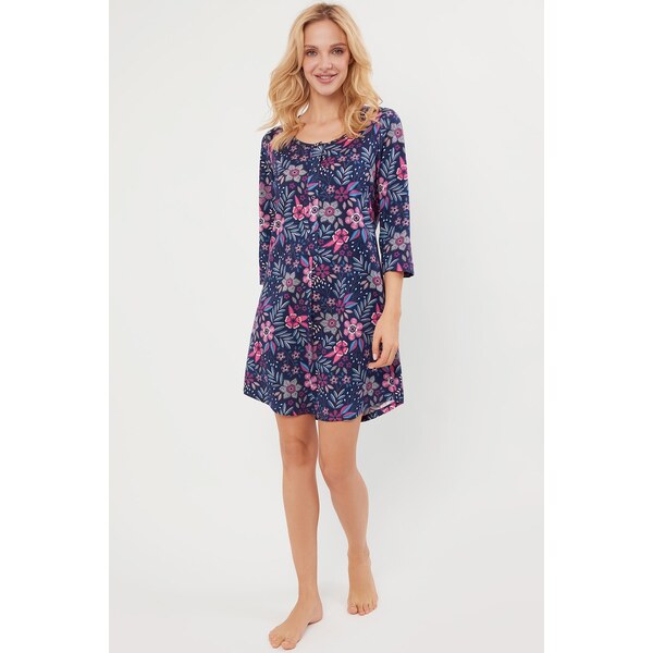 Italian Fashion bavlnená nočná košeľa Folk - rozopínací stred 60262602