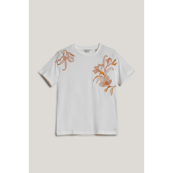 TRIČKO GANT REG MAGNOLIA EMBROIDERY SS T-SHIRT EGGSHELL 49874897