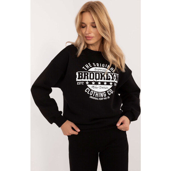BASIC Čierna dámska mikina BROOKLYN EM-BL-617B.80-black 57479040