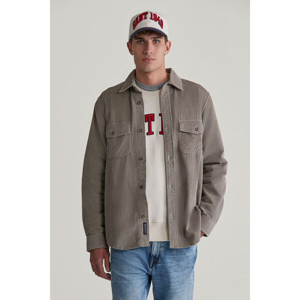 KOŠEĽA GANT REG CORDUROY OVERSHIRT WARM GREY 57512085