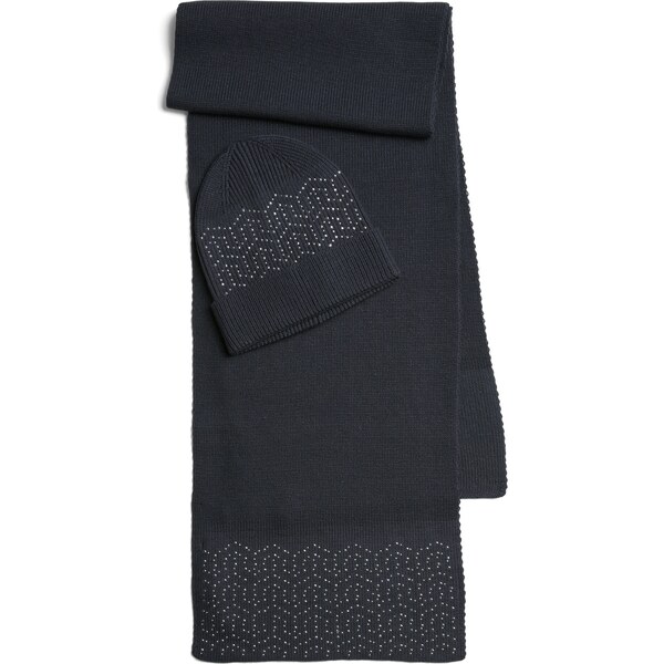 Pieces Dámska sada - čiapka a šál PCNASMINE 17152729 Ombre Blue 66582903