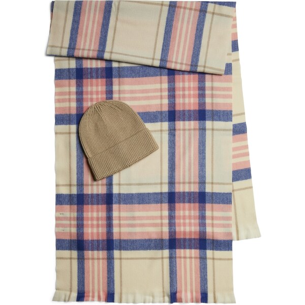 Pieces Dámska sada - čiapka a šál PCNAJANNA 17153149 Sachet Pink 66586444