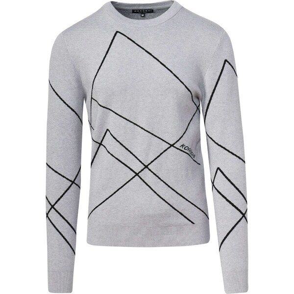 KOROSHI Sveter Punto svetlosivá / čierna 57557683