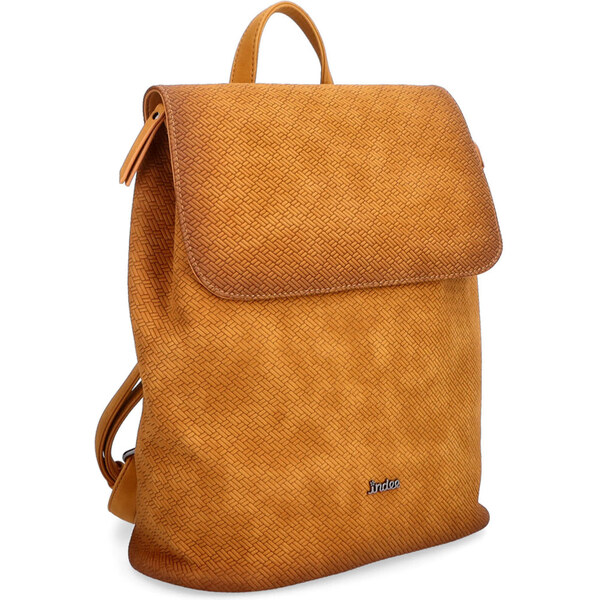 Mestský batoh zo syntetickej kože Indee žltá 6319 ZLU 57568552