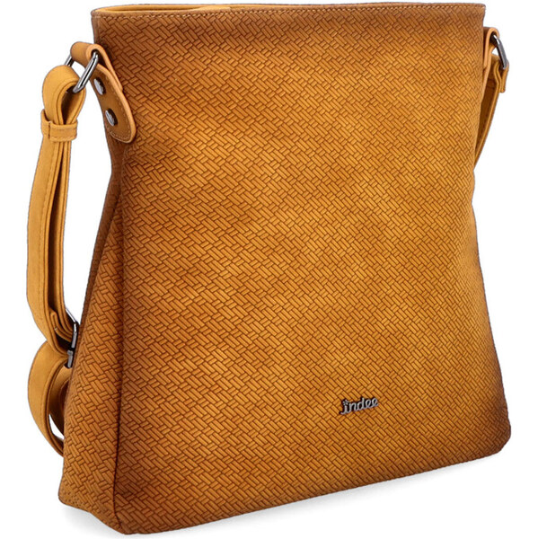 Kabelka zo syntetickej kože crossbody Indee žltá 6317 ZLU 57568553