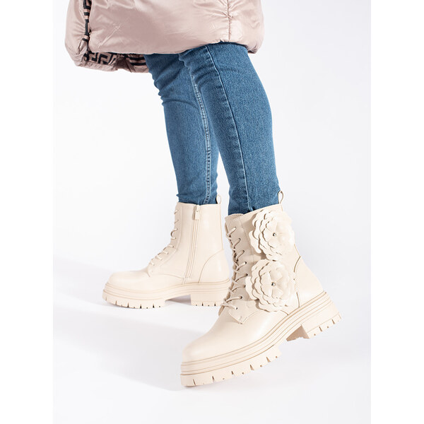 SEASTAR Beige insulated womens worker boots 57614567