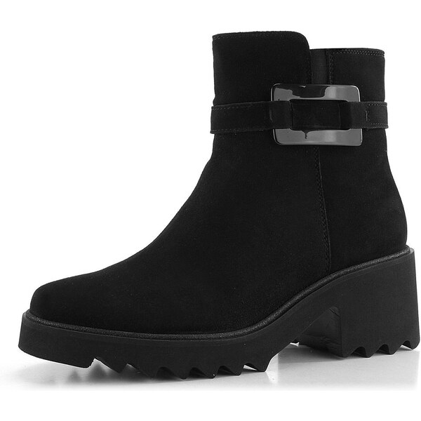 Ara semišový kotník na hrubé podešvi Paris-Sport Schwarz 12-21531-11 62752187