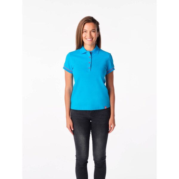 Dámska polokošeľa CityZen LOTA tyrkysová/malinová 58164480