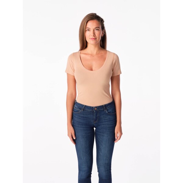 Dámske neviditeľné tričko pod košeľu CityZen KOTKA telová 58184535