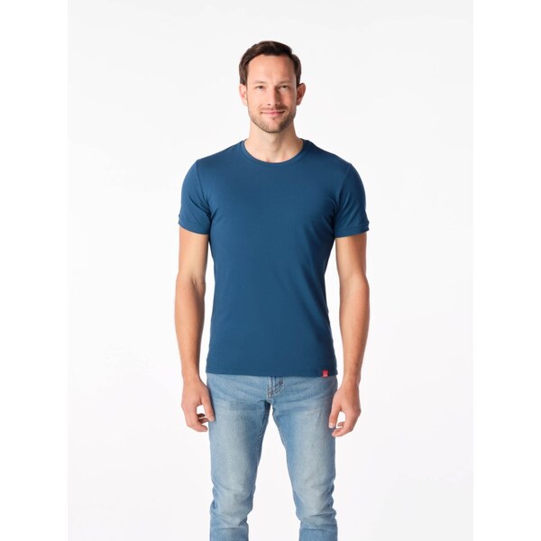 Pánske tričko slim fit CityZen DAVOS modrozelená 58159923