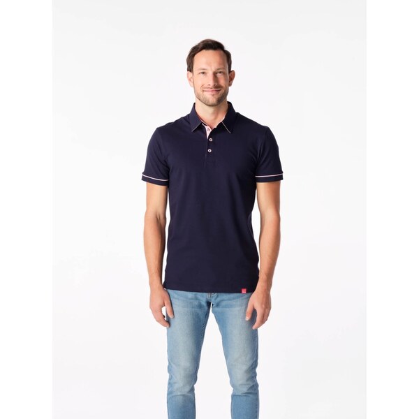 Pánska polokošeľa CityZen ANTONY tmavo modrá/ružová 58159997