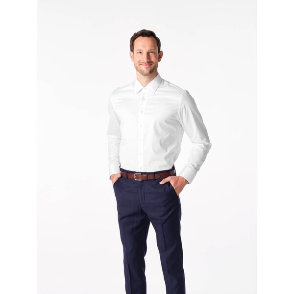 Pánska elegantná košeľa CityZen ACHIM slim fit biela 58159959