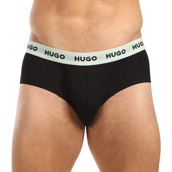 3PACK pánske slipy HUGO čierné (50517879 961) 57621712