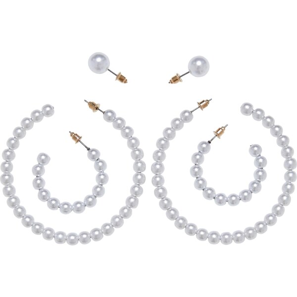 Urban Classics Náušnice zlatá / biela 65868273