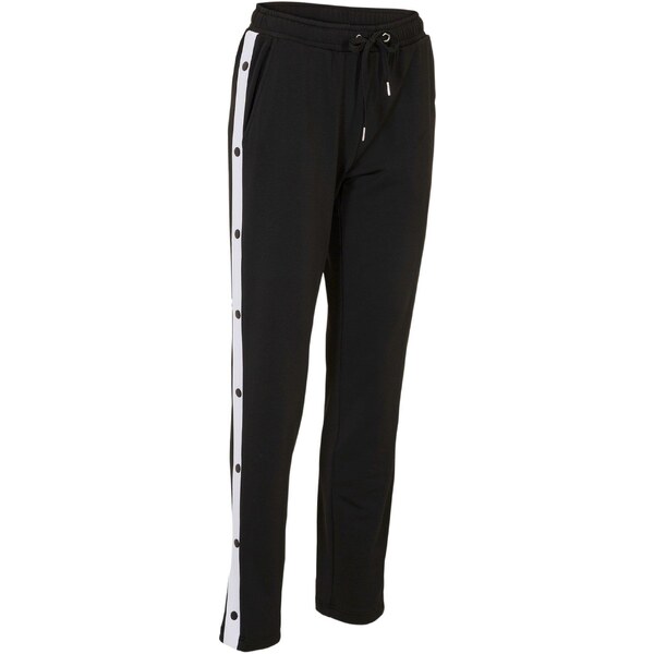 bonprix Tepláky so spínacími gombičkami, rýchlo schnúce, farba čierna 45720101