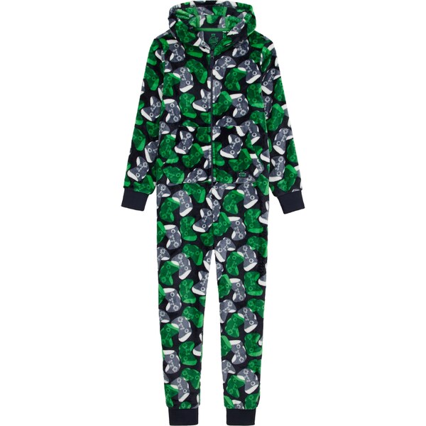 WE Fashion Pyžamo tmavomodrá / antracitová / trávovo zelená / biela 57738111