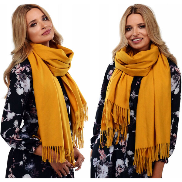 Fashionweek Veľký hladký kašmírový šátek, šál so strapcami ZIZI13 48750448