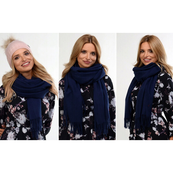 Fashionweek Veľký hladký kašmírový šátek, šál so strapcami ZIZI13 66183385