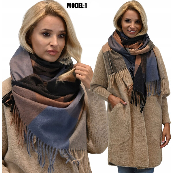 Fashionweek Veľký bavlneny šátek, šál so strapcami ZIZI-WZ8 48752154