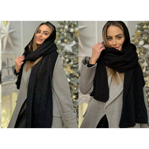 Fashionweek Dámska dlhá šatka, šatka s kapucňou 2w1 JK-CLEO 48753218