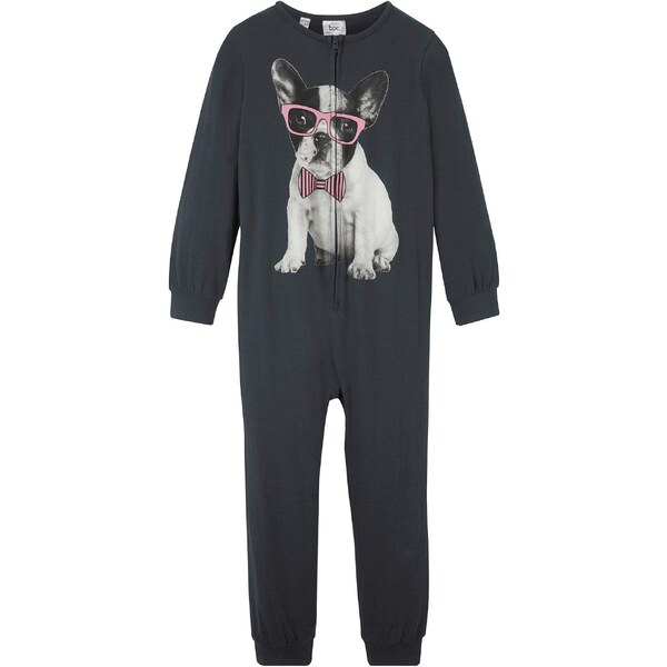 bonprix Pyžamový overal, z bio bavlny, farba čierna 44734107