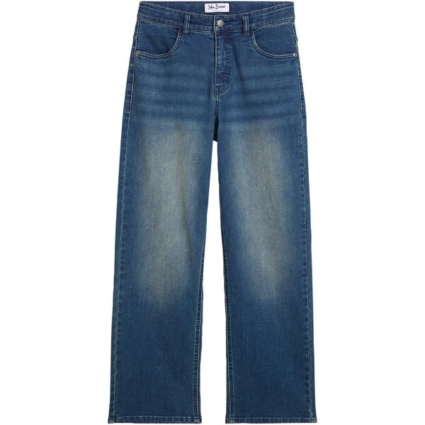 bonprix Džínsy, rovné, Extra Loose Fit, prestaviteľný pás, farba modrá 56356587
