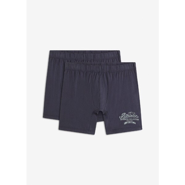 bonprix Dlhé boxerky s bio bavlnou (2 ks), farba modrá 57674745