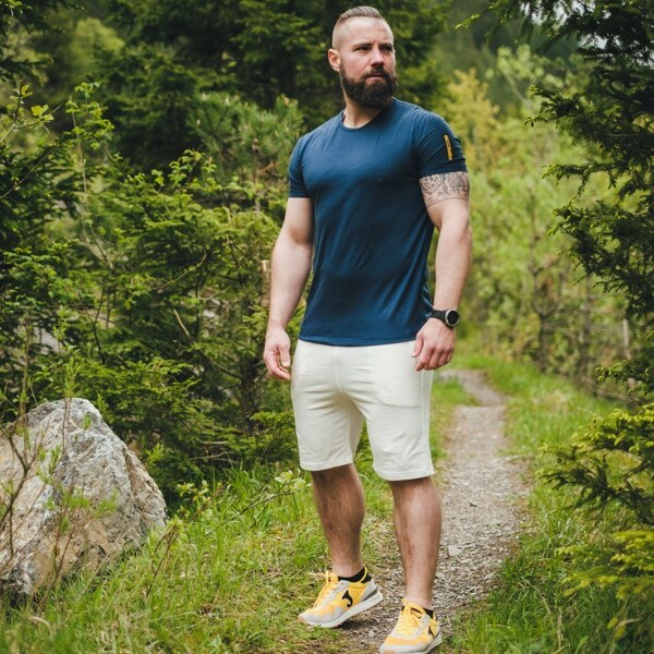 TERMOVEL Tmavomodré pánske funkčné tričko z merino vlny 57675139