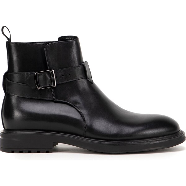 Wittchen Pánske kožené členkové topánky s prackou čierne 99-M-511-1 57678096