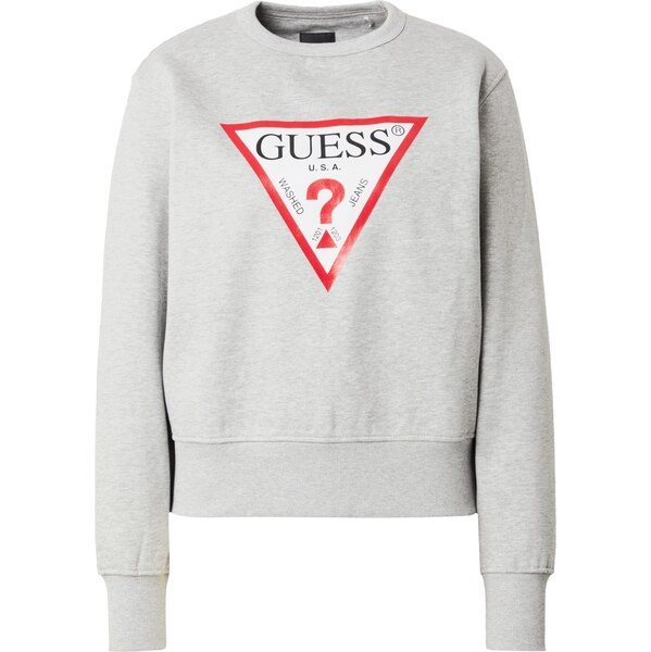 GUESS Mikina sivá melírovaná / červená / čierna / biela 57818114
