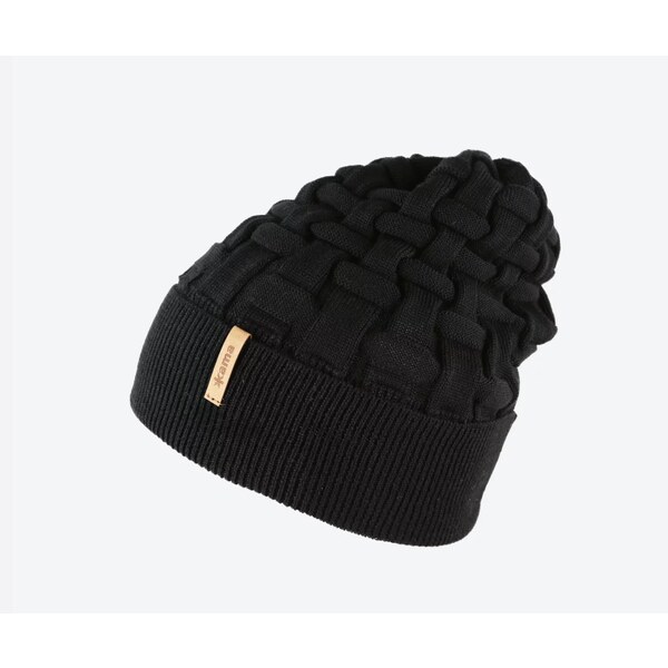 Detská pletená Merino čiapka Kama B100 110 Čierna 57731110